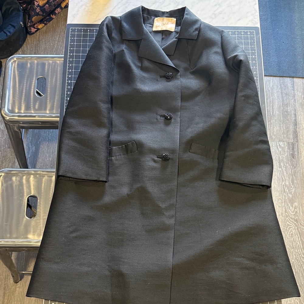 SAKS FIFTH AVENUE VINTAGE COAT UNION MADE PETITE SZ S